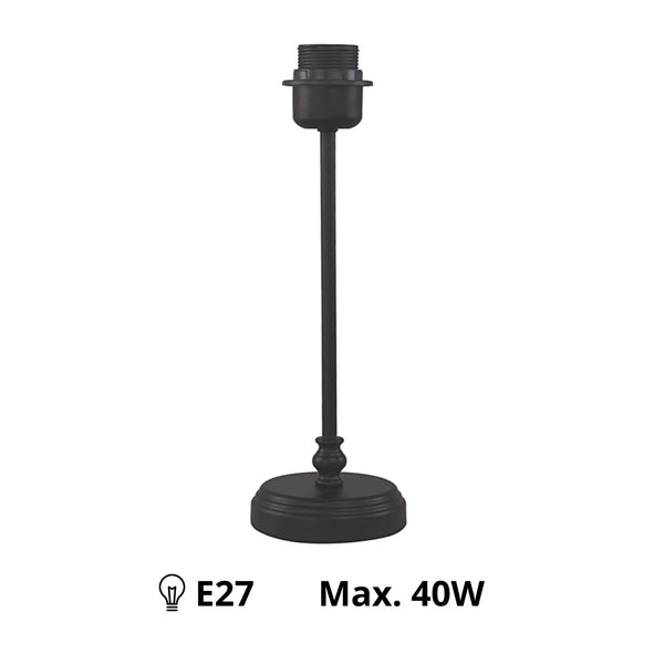 Various Metal Lamp Base in Black – Elegant Base for Your Table Lamp (36 cm)