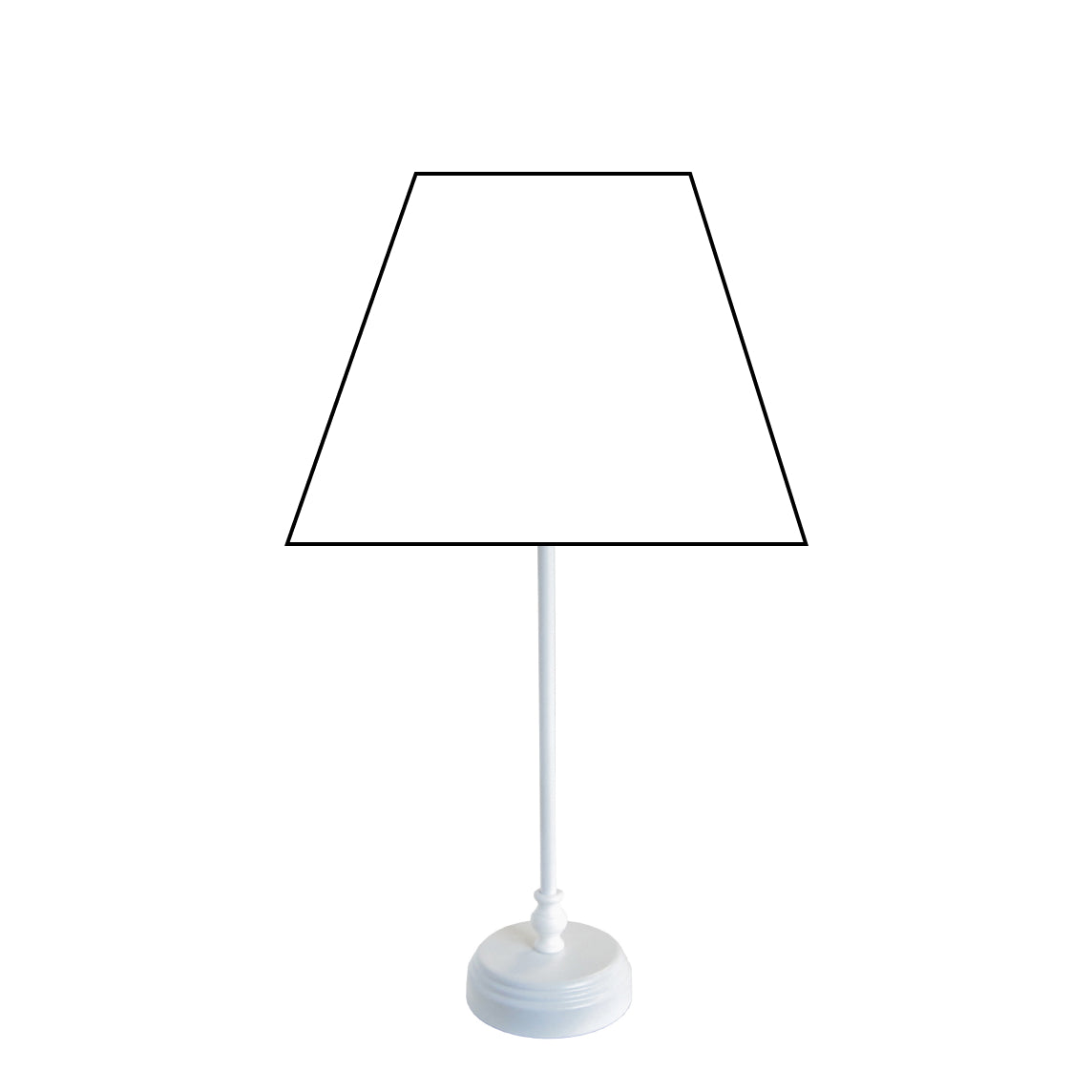 Various Metal Lamp Base in White – Elegant Base for Your Table Lamp (36 cm)