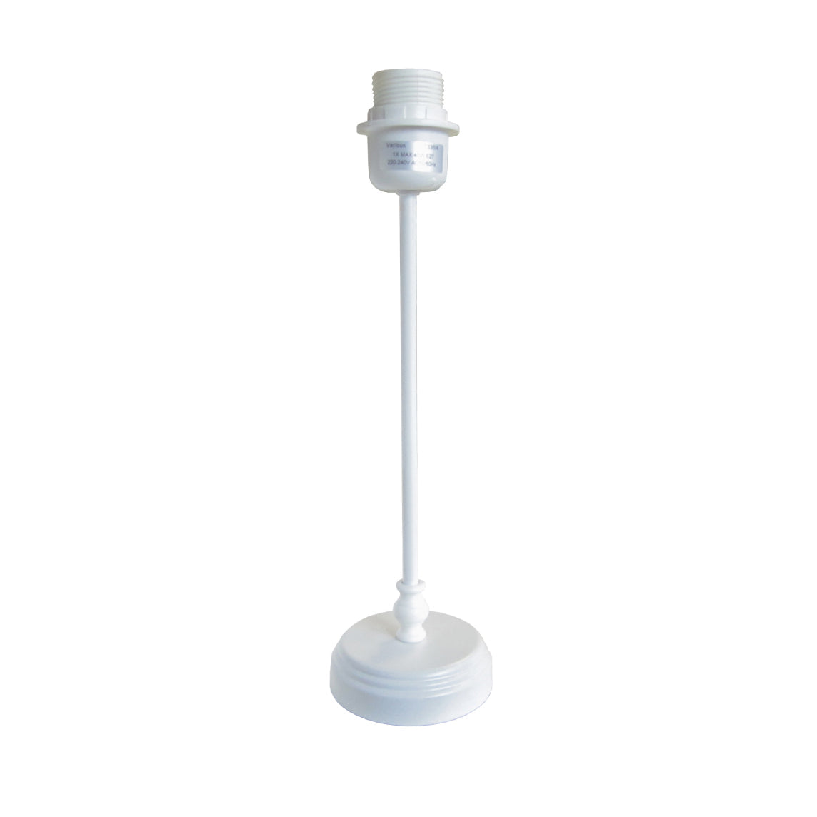 Various Metal Lamp Base in White – Elegant Base for Your Table Lamp (36 cm)