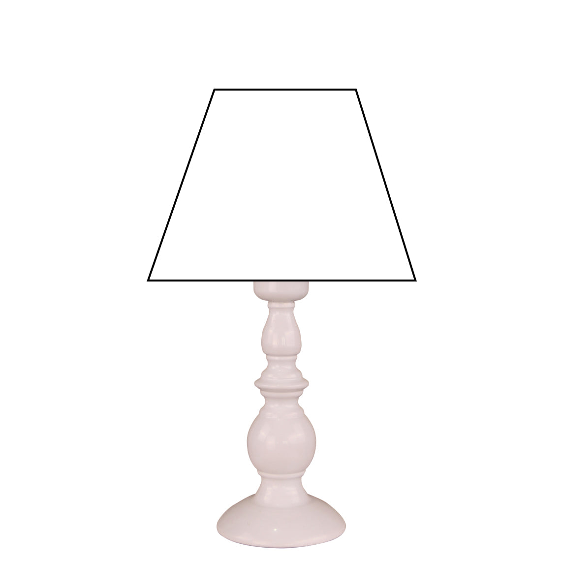 Various Metal Lamp Base in White – Stylish Base for Your Table Lamp (25 cm / E27)