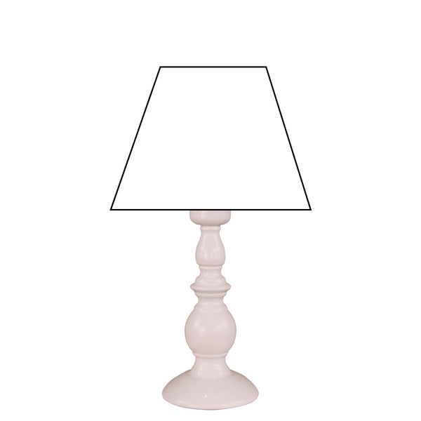 Various Metal Lamp Base in White – Stylish Base for Your Table Lamp (25 cm / E27)
