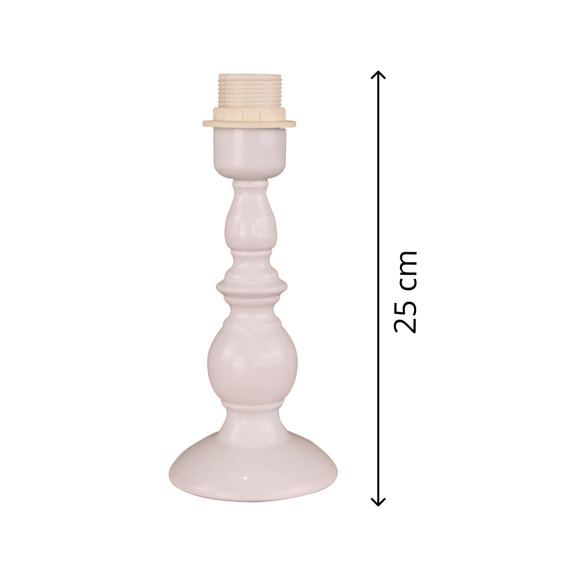 Various Metal Lamp Base in White – Stylish Base for Your Table Lamp (25 cm / E27)