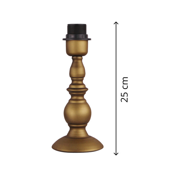 Bronzefarbener Lampenfuß, 25/33 cm, klassisches Design, ideal für Tischlampen.