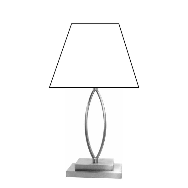 Various Metal Lamp Base in Matt Nickel – Height 38 cm and E27 Socket