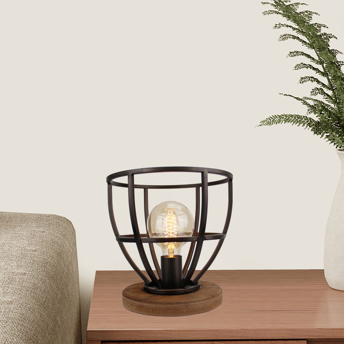 Lampada da Tavolo Various Frame – 1-bulbo – Ø25 cm – E27 – Nera