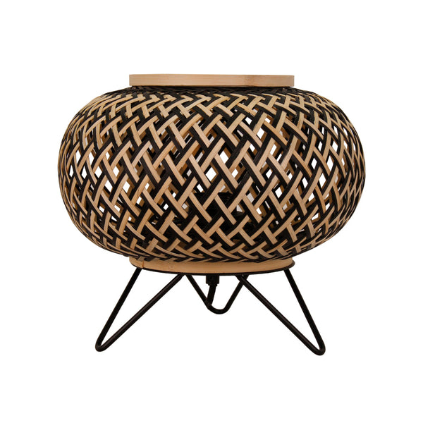 Various Table Lamp Weaving – Metal/Bamboo – Ø28 cm – 1 Flame, E27 Socket