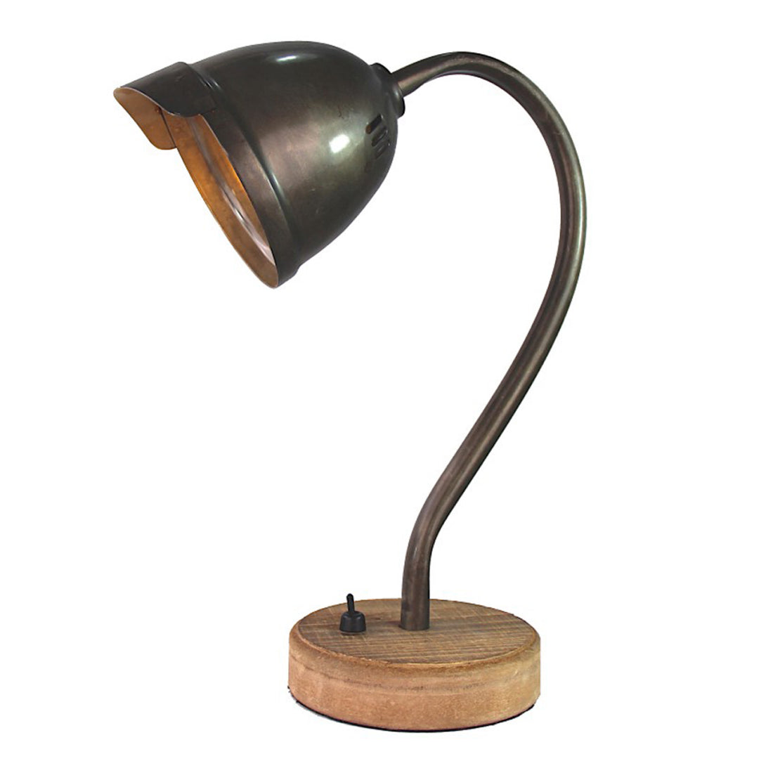 Various Table Lamp – Industrial Look – Black Steel & Wood – GU10 – 31 cm high