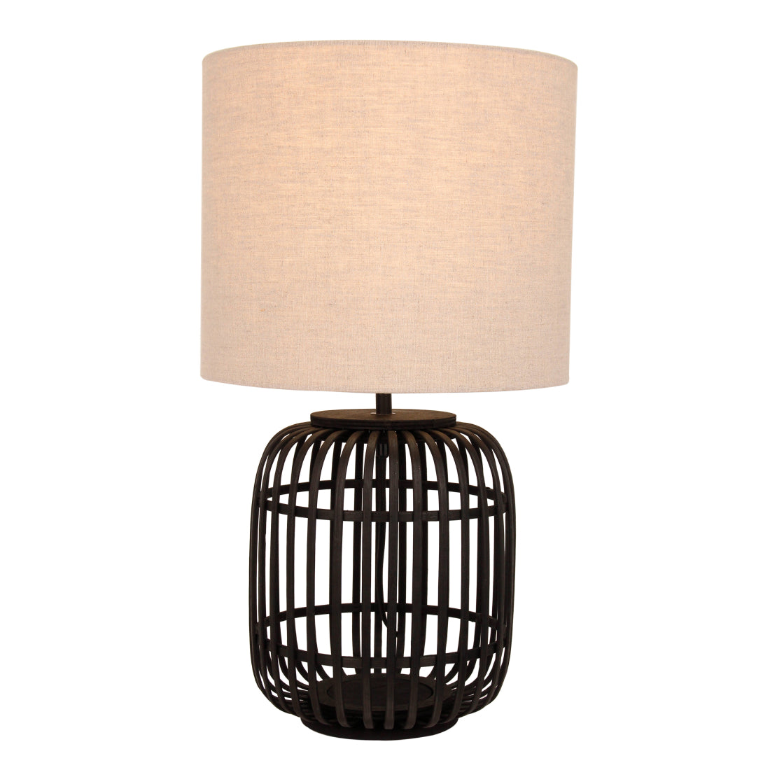 Lampada da Tavolo Vari Vari – Bambù – Nero o Naturale – 2 Dimensioni – E27 – Atmosfera Boho Elegante