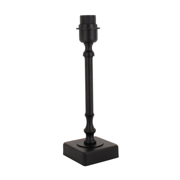 Various Metal Lamp Base – Black (Height 33 cm, E27 Socket, Square Base)
