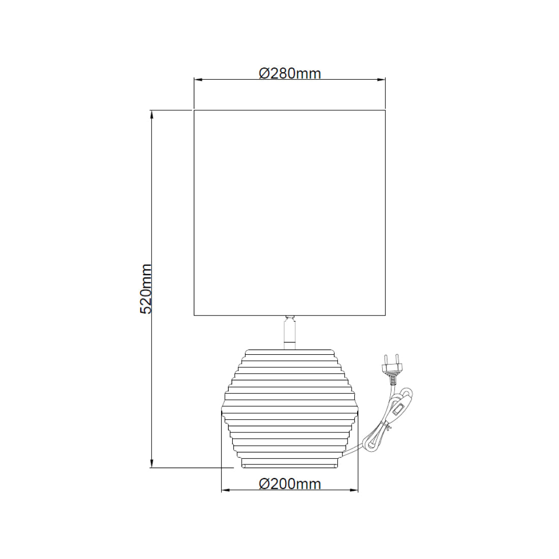 Kompakte Various Tin Lampe mit zeitlosem silbernen Design