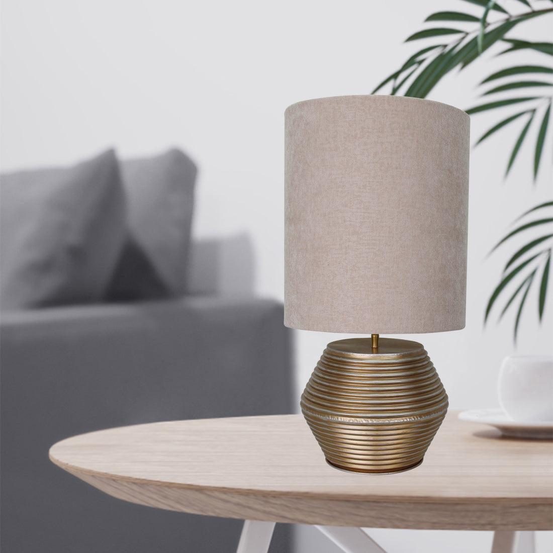 E27-fähige Tischlampe Various Tin – Gold