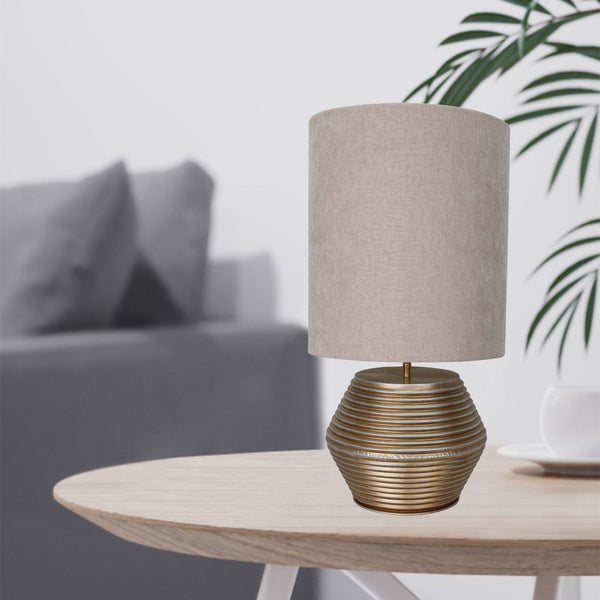 E27-fähige Tischlampe Various Tin – Gold