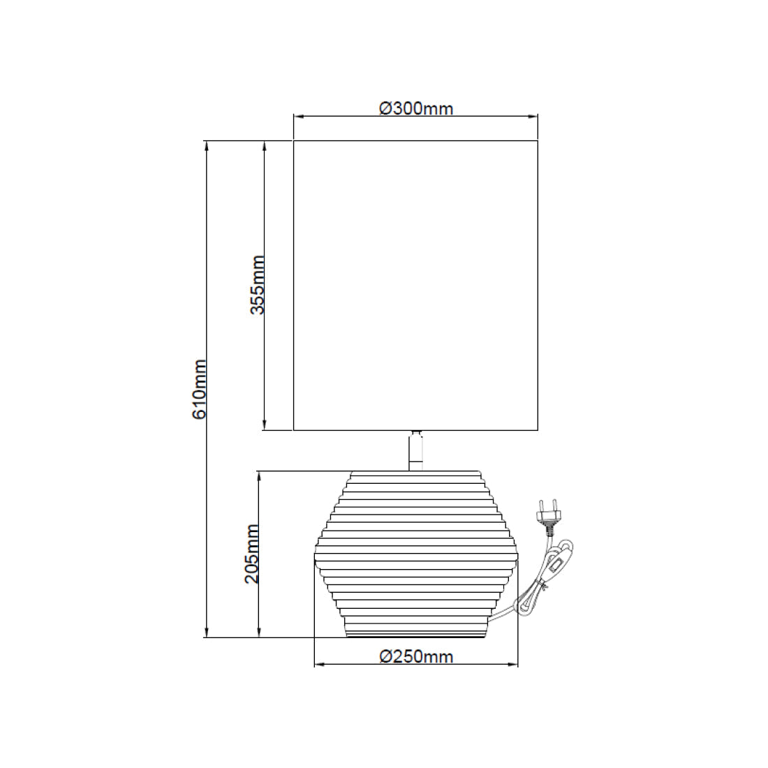 Zeitlos moderne Tischlampe Various Tin Ø20/25 cm