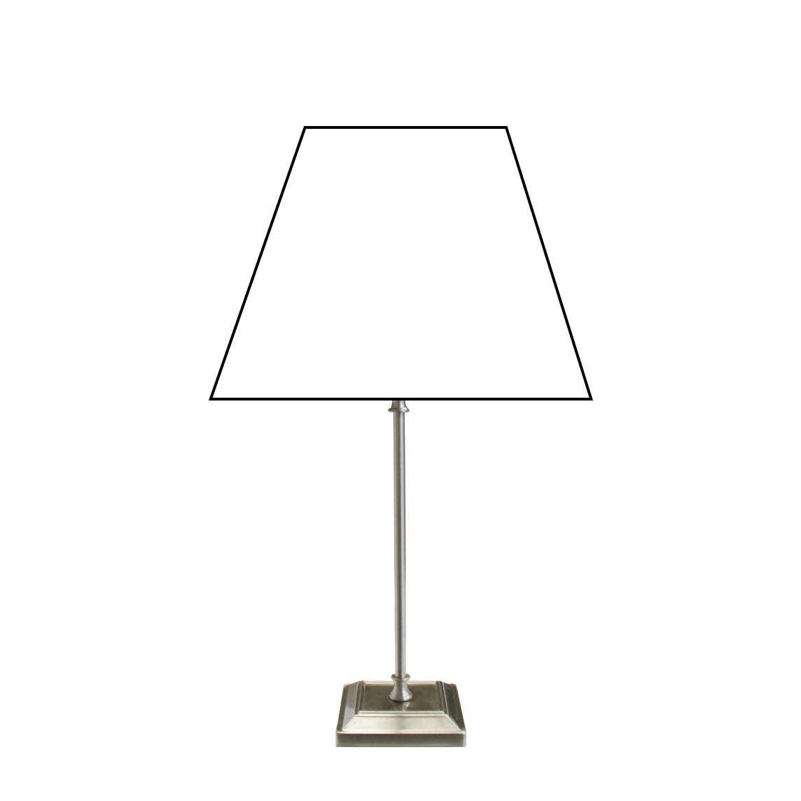 Various Metal Lamp Base Matte Nickel - 41 cm with E27 Socket – Modern, Subtle and High Quality