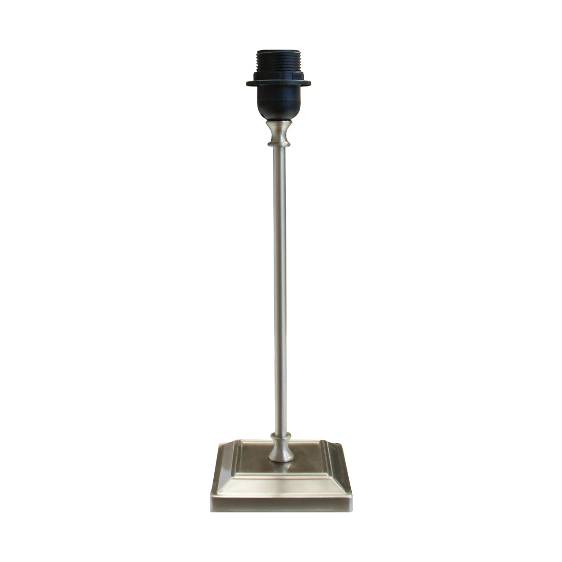Various Metal Lamp Base Matte Nickel - 41 cm with E27 Socket – Modern, Subtle and High Quality