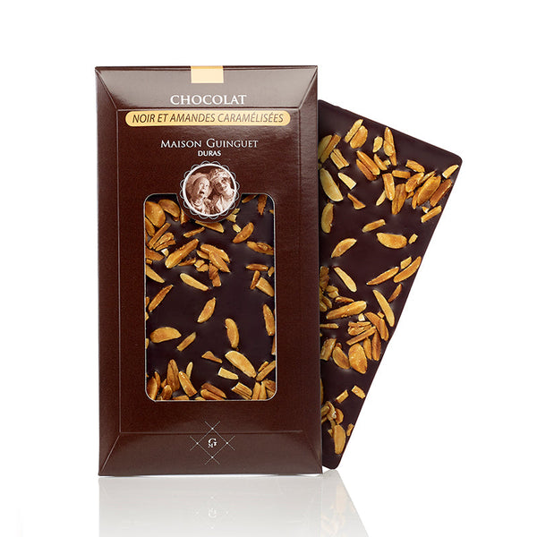 70% Dark Chocolate Bar with Caramelized Almonds