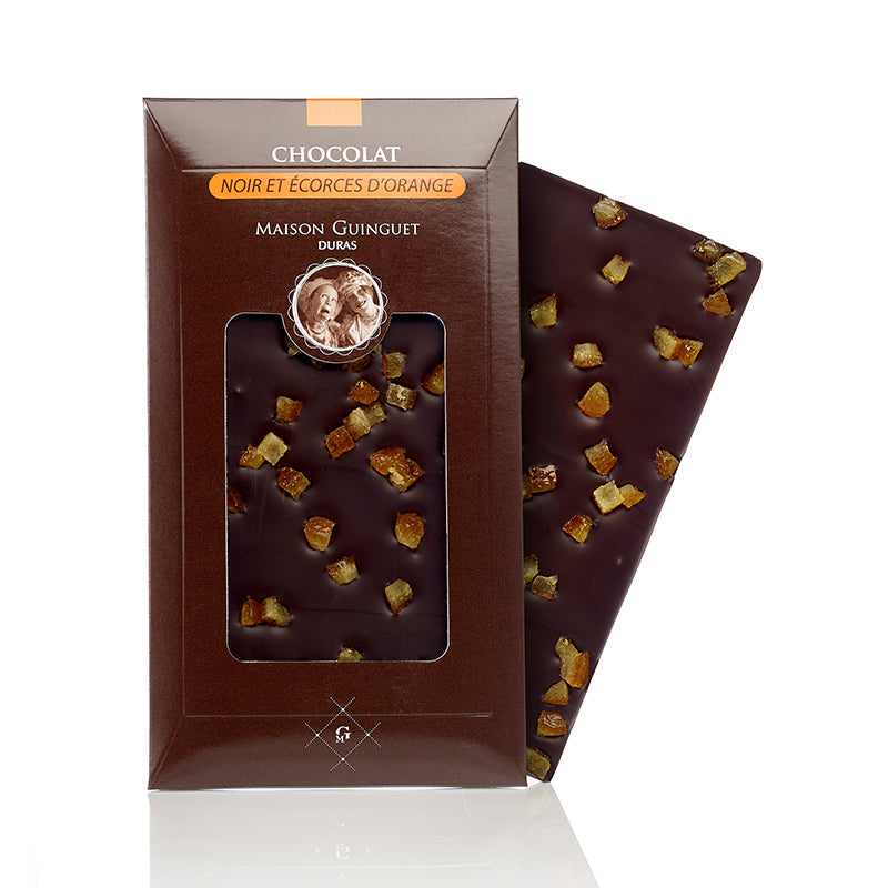 DARK CHOCOLATE WITH CANDIED ORANGE PEELS