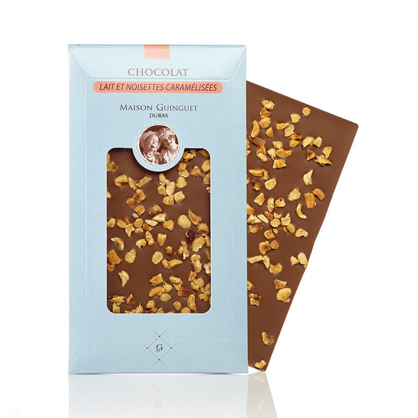 MILK CHOCOLATE BAR 36% COCOA WITH HAZELNUTS