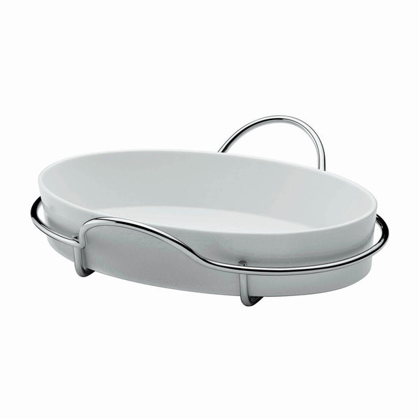 AL DENTE - LARGE OVAL BAKING DISH 40 cm WITH SUPPORT - SERAFINO ZANI