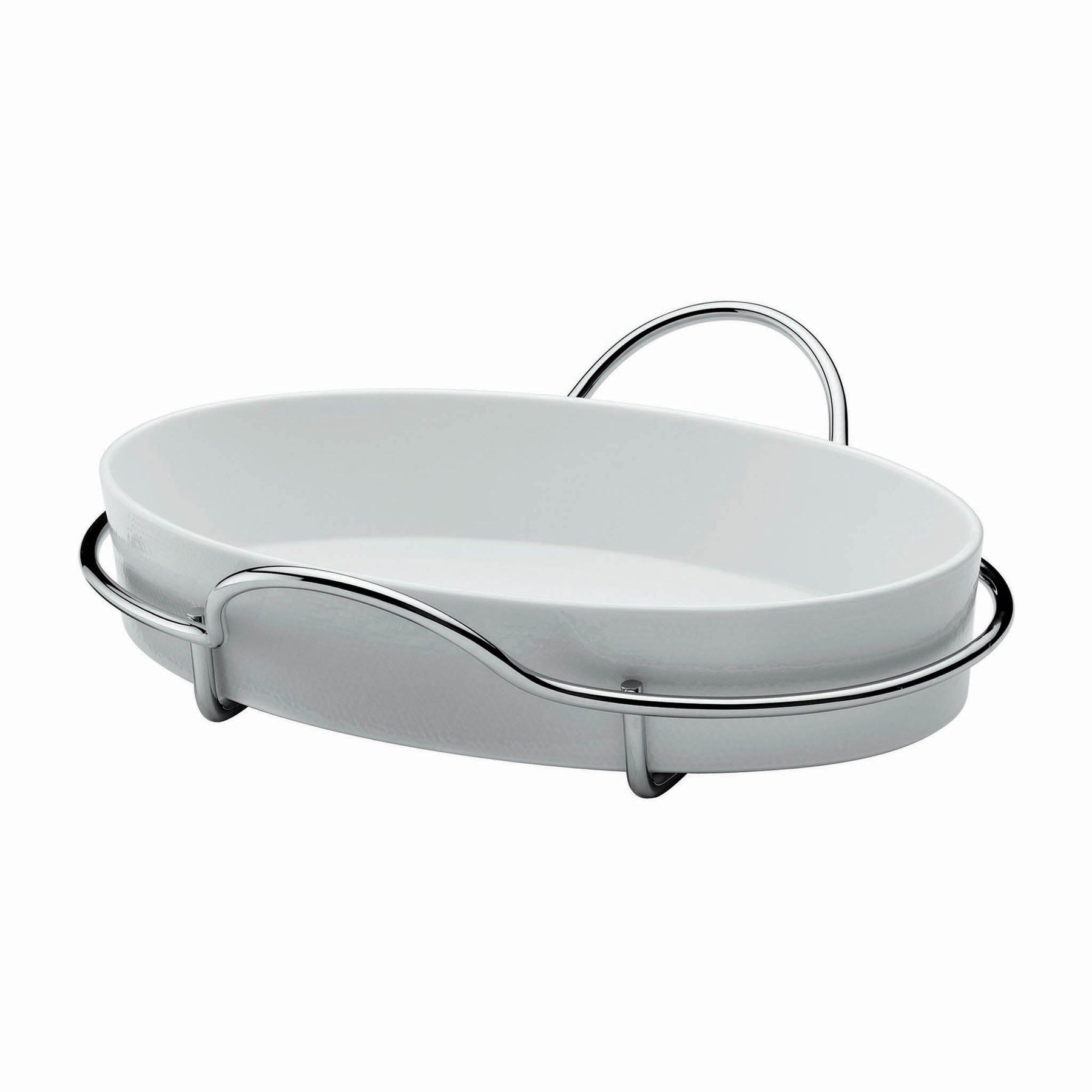 AL DENTE - LARGE OVAL BAKING DISH 40 cm WITH SUPPORT - SERAFINO ZANI