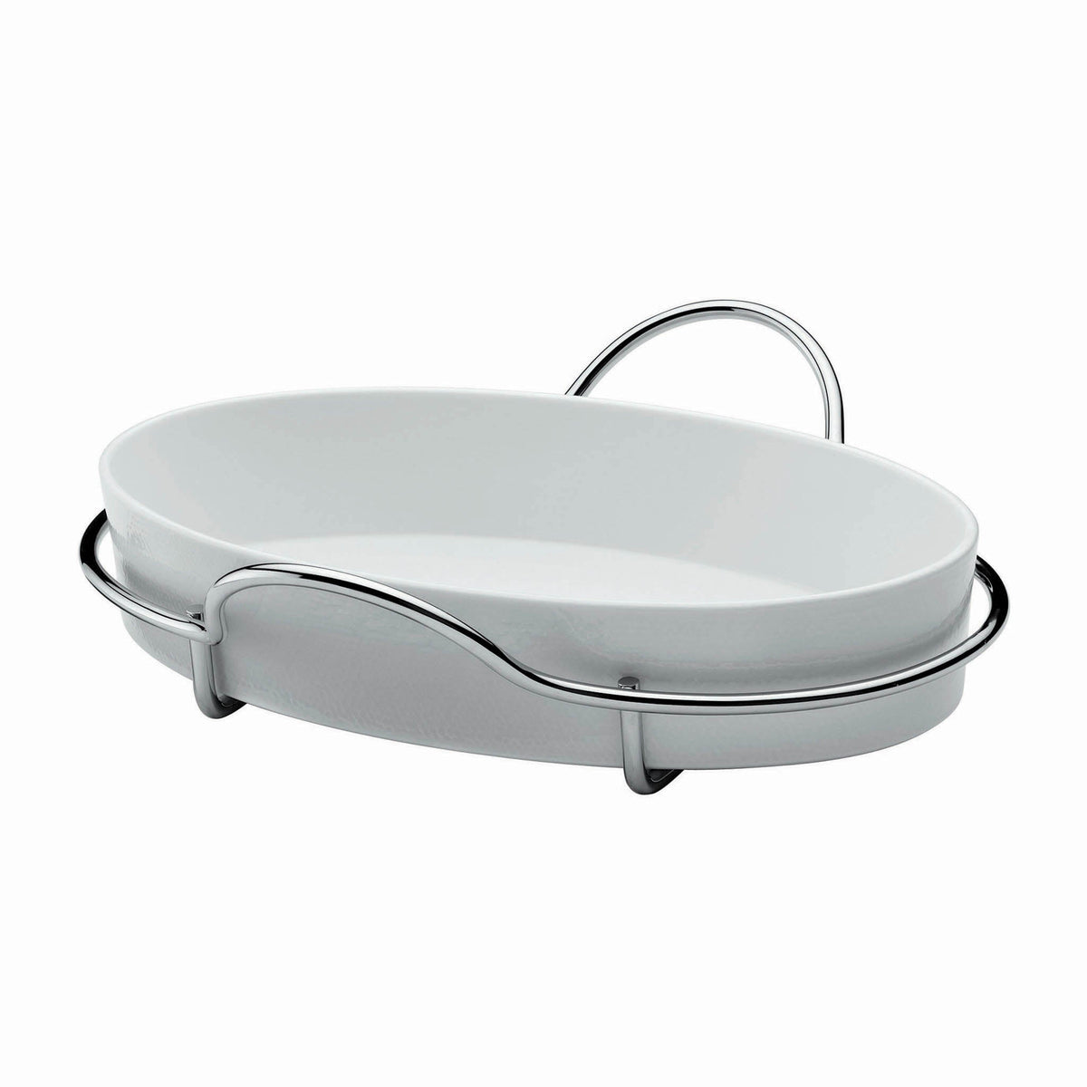 AL DENTE - LARGE OVAL BAKING DISH 40 cm WITH SUPPORT - SERAFINO ZANI
