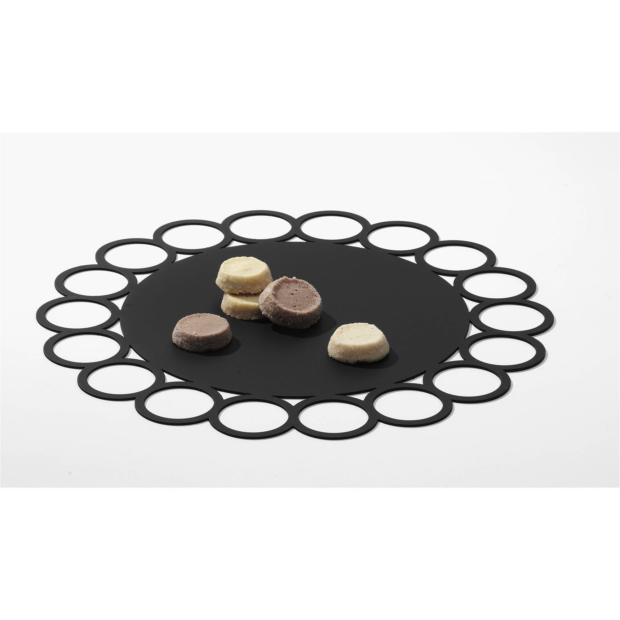BLACK GIACOROTONDO PLATE - SERAFINO ZANI