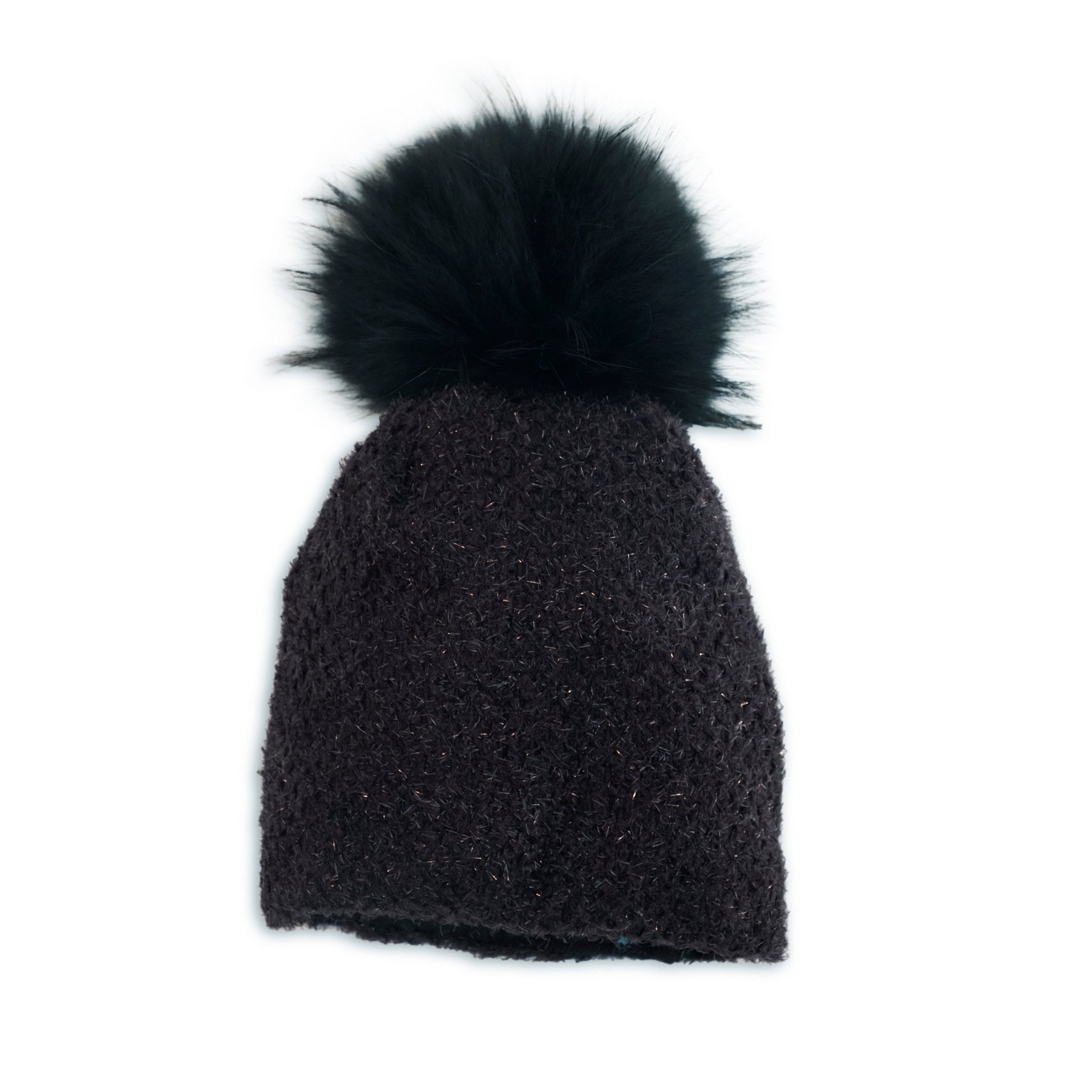 CAPPELLO IN MAGLINA NERA LUREX