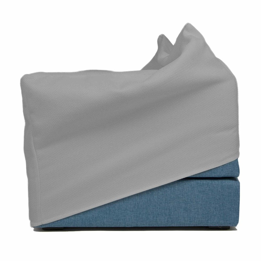 TOUF BLUE, Pouf Letto Base Blu e Copri Pouf 70x63