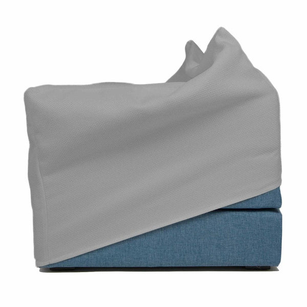 TOUF BLUE, Pouf Letto Base Blu e Copri Pouf 70x63