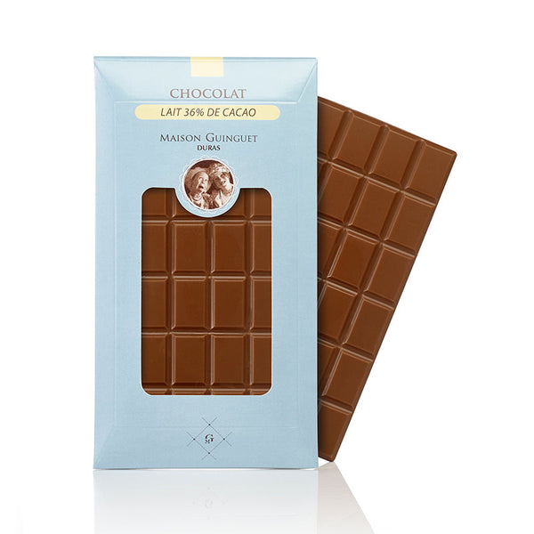 Barre de chocolat au lait 36% de cacao