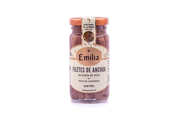 Filetes de Anchoa en Aceite de Oliva Serie Oro - Pescado del Cantábrico tarro 100gr