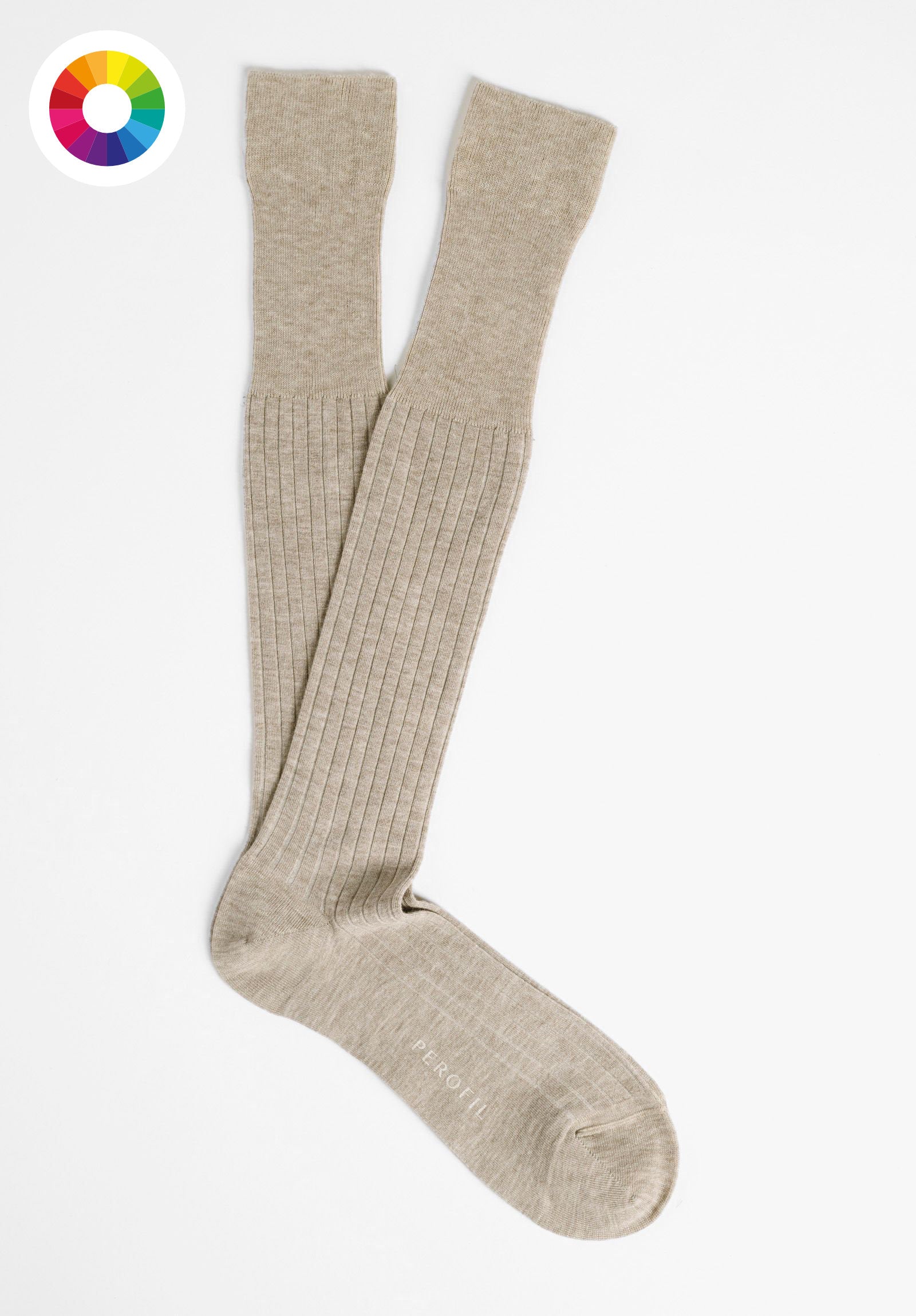 Light cashmere ribbed sock