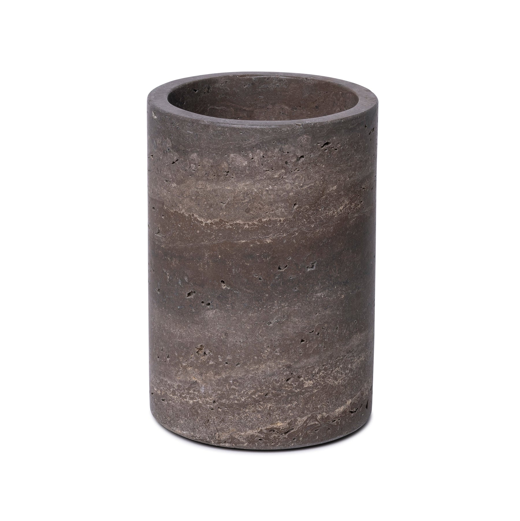 Titanium travertine vase/wine cooler Ø12x18cm