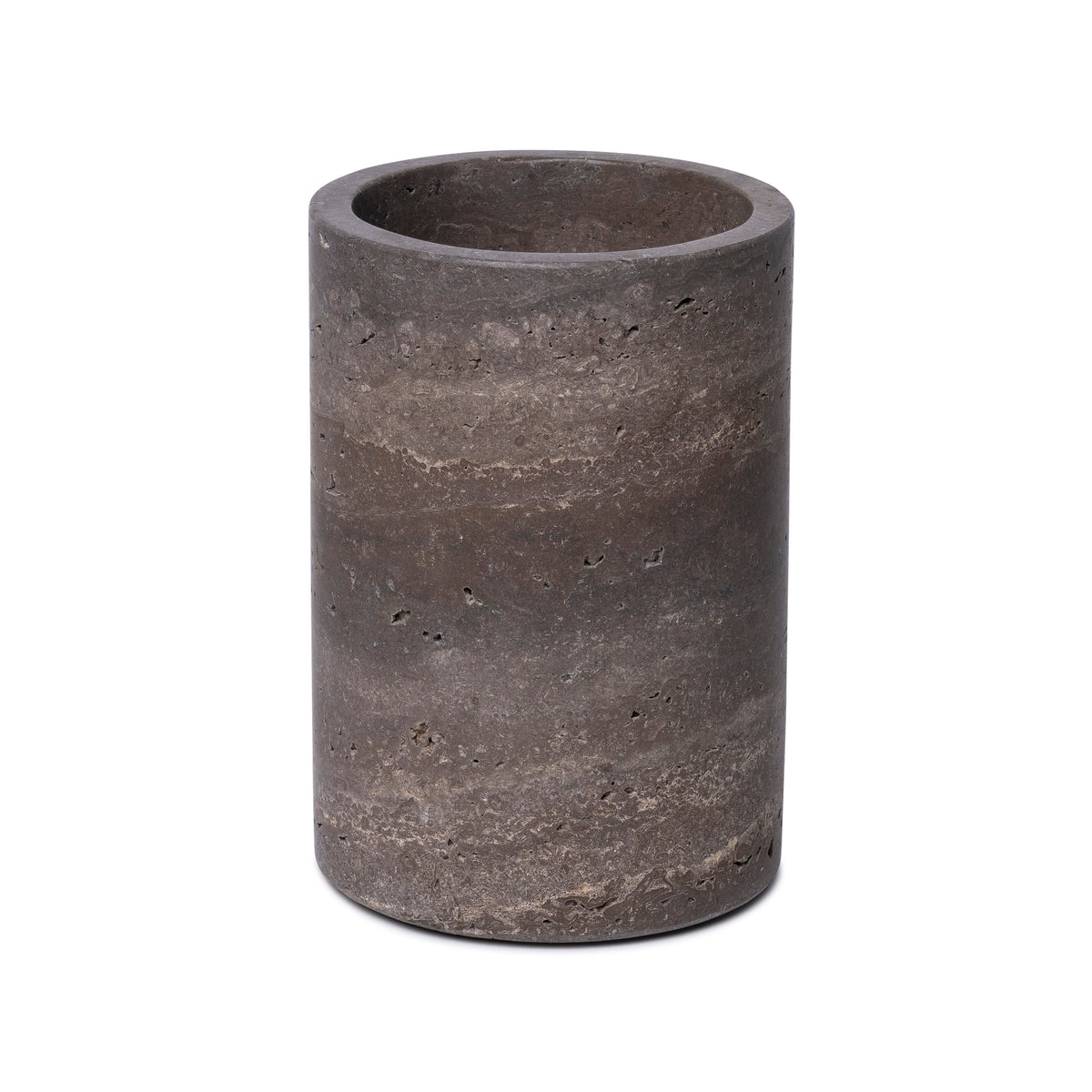 Titanium travertine vase/wine cooler Ø12x18cm