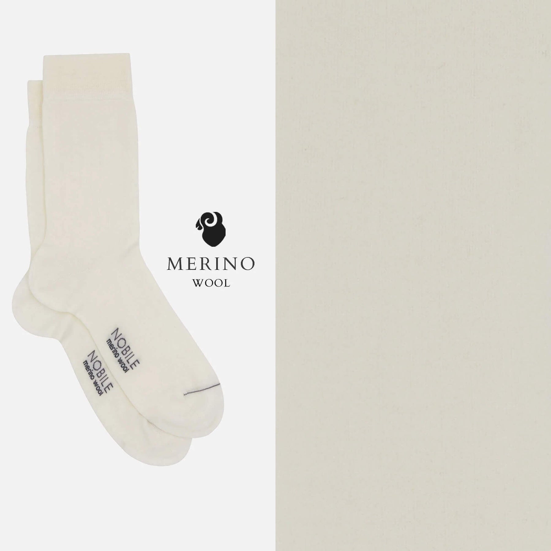 Box of 12 Pairs of Short Merino Wool Socks - Solid Color & Micro Rib