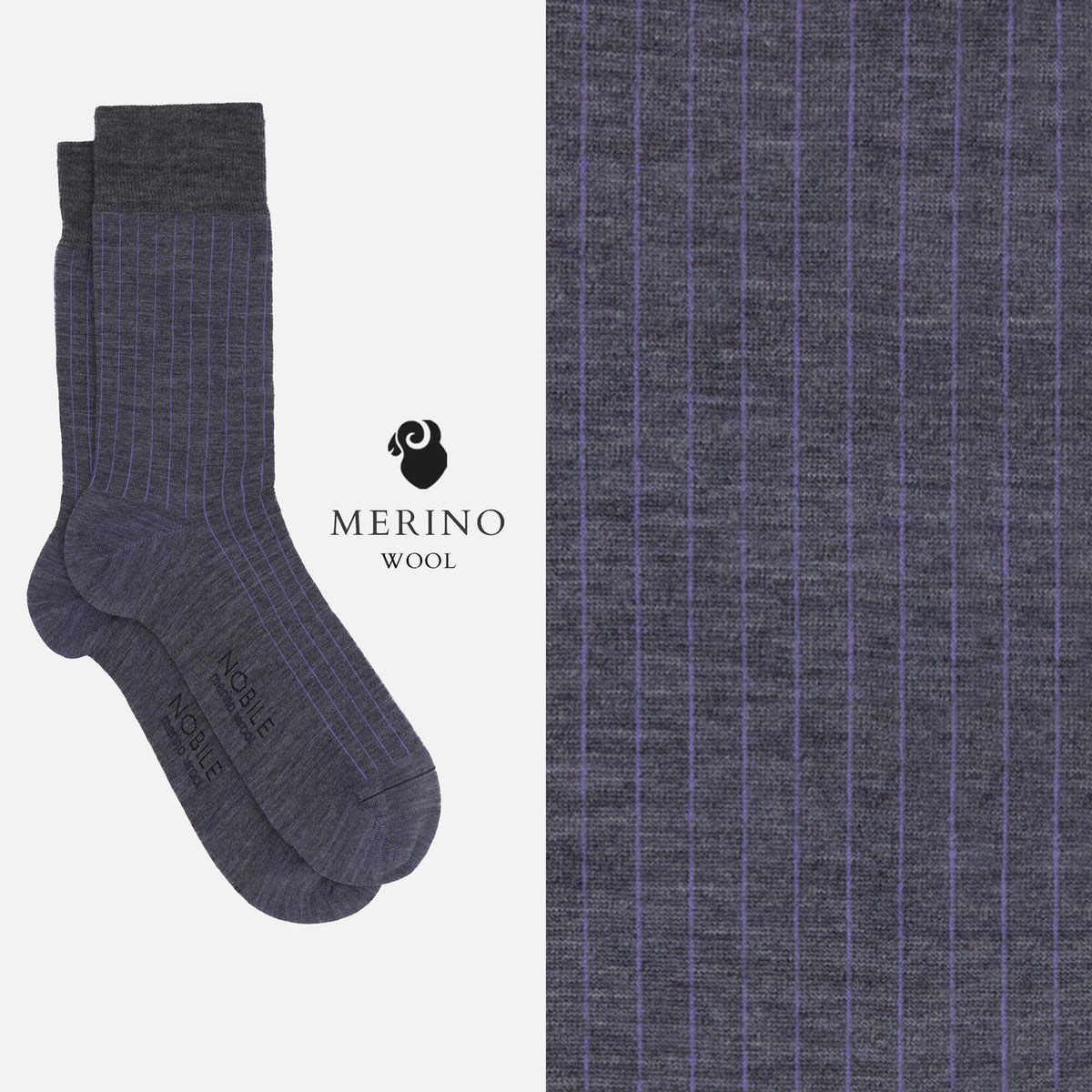 Tuscan Hills - Box of 6 Short Merino Wool Socks - Solid Color & Micro Rib