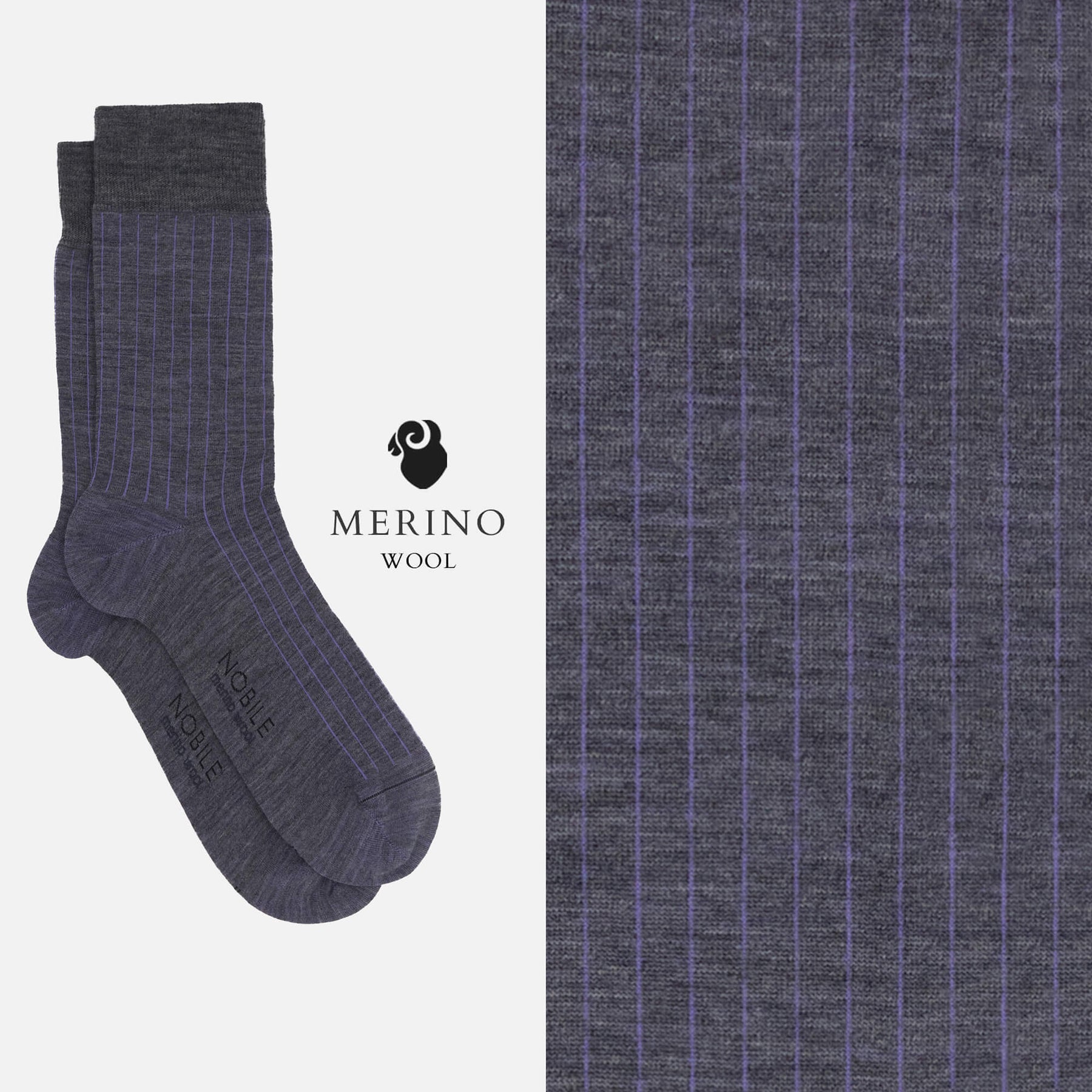 Toskánské kopce - Krabička 6 párů krátkých merino vlněných ponožek - Jednobarevné a mikro žebrované
