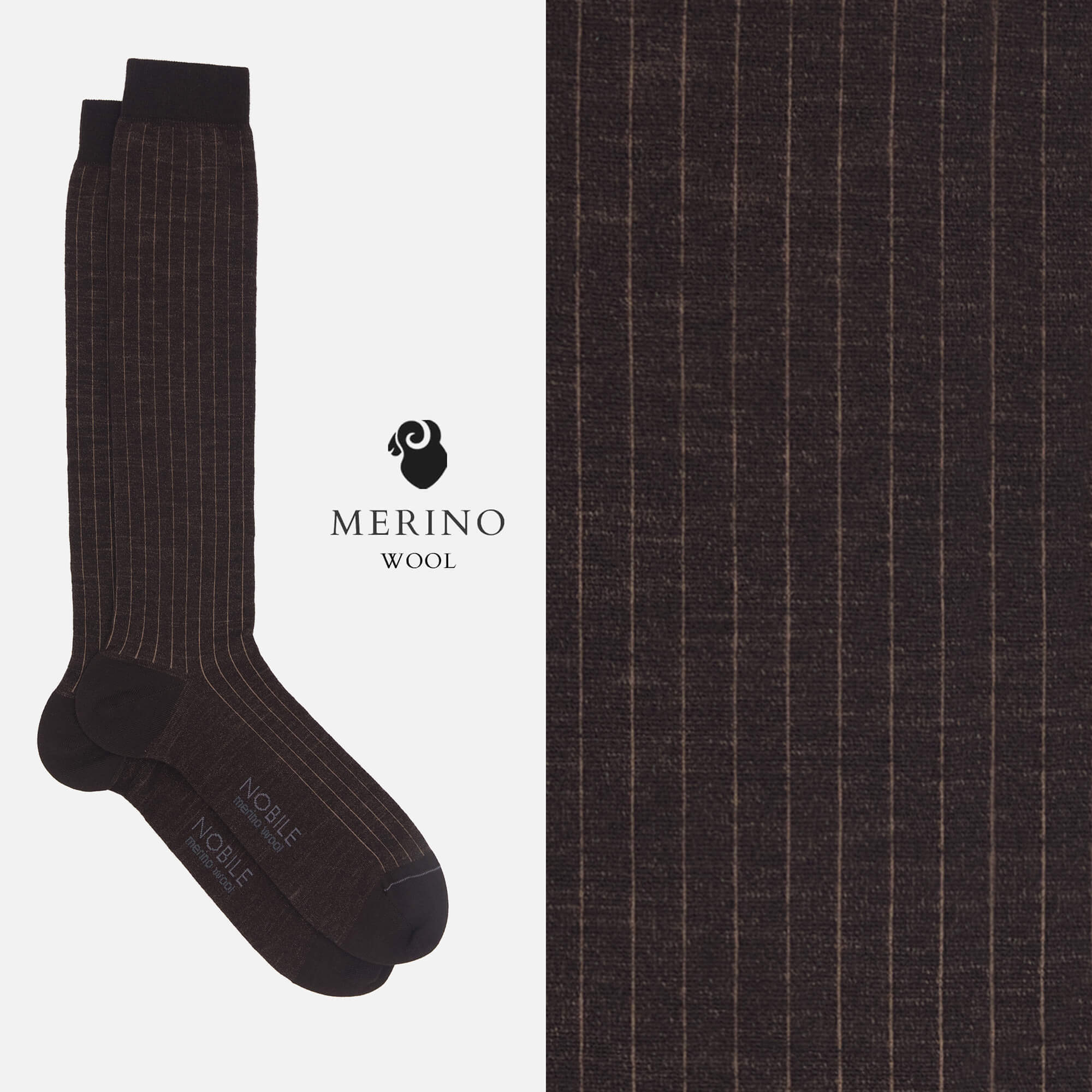 Colinas Toscanas - Caja de 6 Calcetines Largos de Lana Merino - Color Sólido y Micro Acanalado