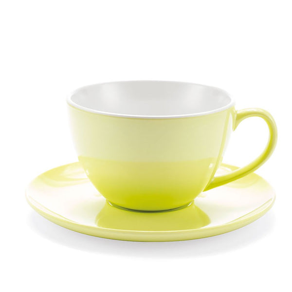 JUMBO MUG - GREEN CUP WITH SAUCER - TOUCH-MEL