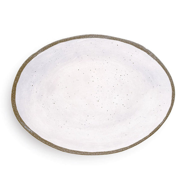 Touch-MeL Vassoio ovale grande Terrae Bianco 48 × 35,2 cm