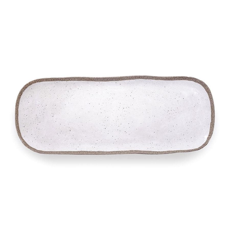 TERRAE WHITE - LARGE RECTANGULAR TRAY - TOUCH-MEL