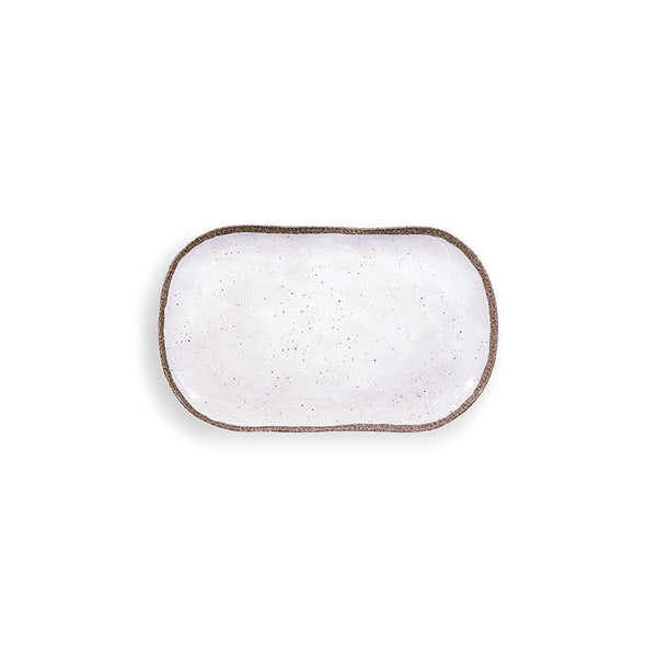 TERRAE WHITE - MEDIUM RECTANGULAR TRAY - TOUCH-MEL
