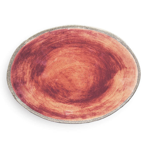 TERRAE RED - LARGE OVAL TRAY - TOUCH-MEL
