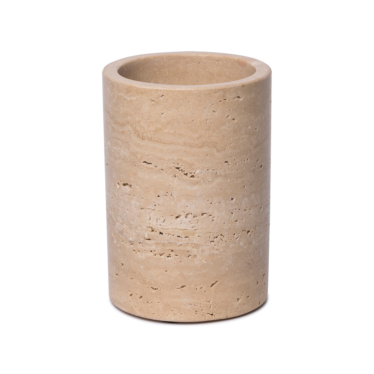 Travertine vase/wine cooler Ø12x18cm
