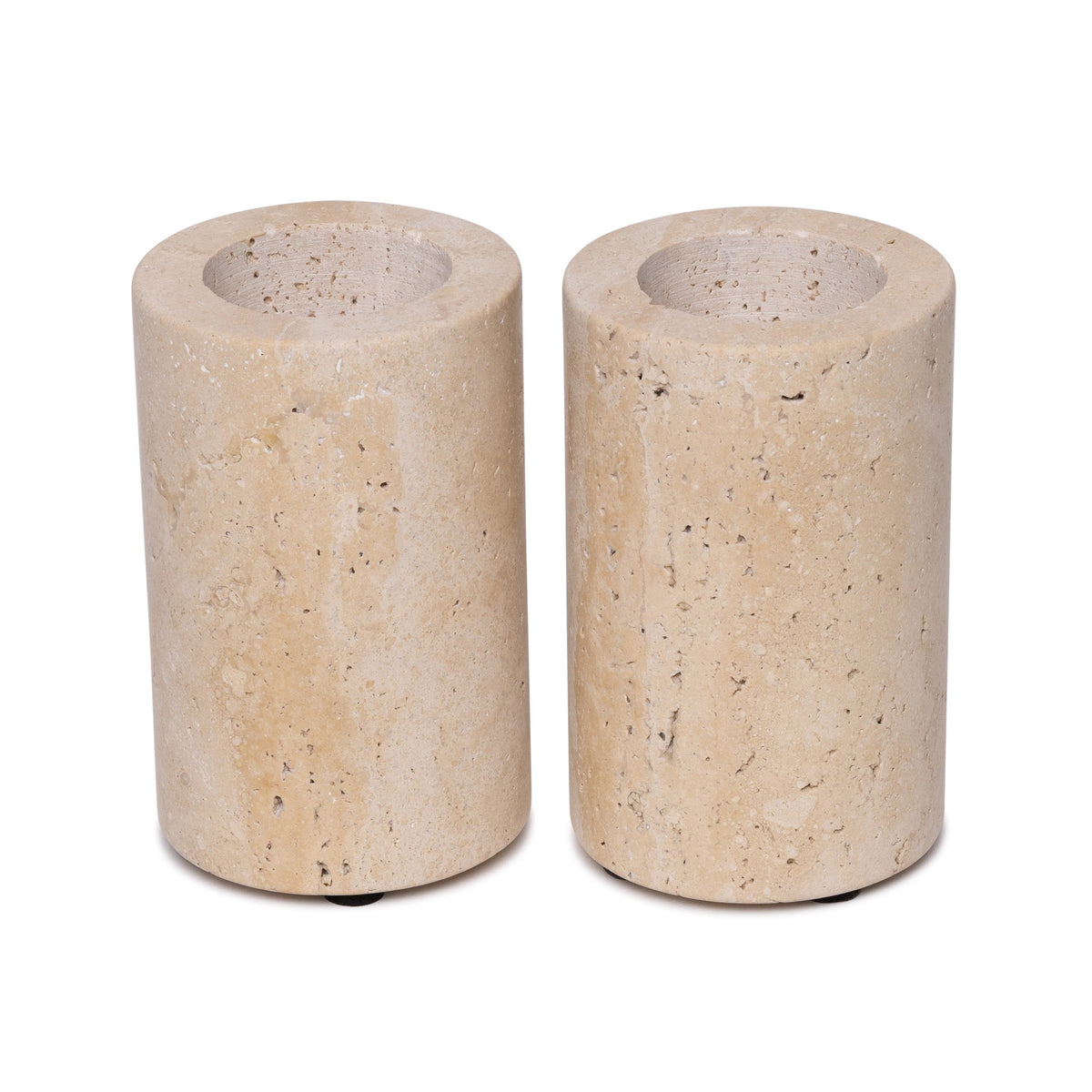 Travertine waxinelichthouder L Ø6x10cm