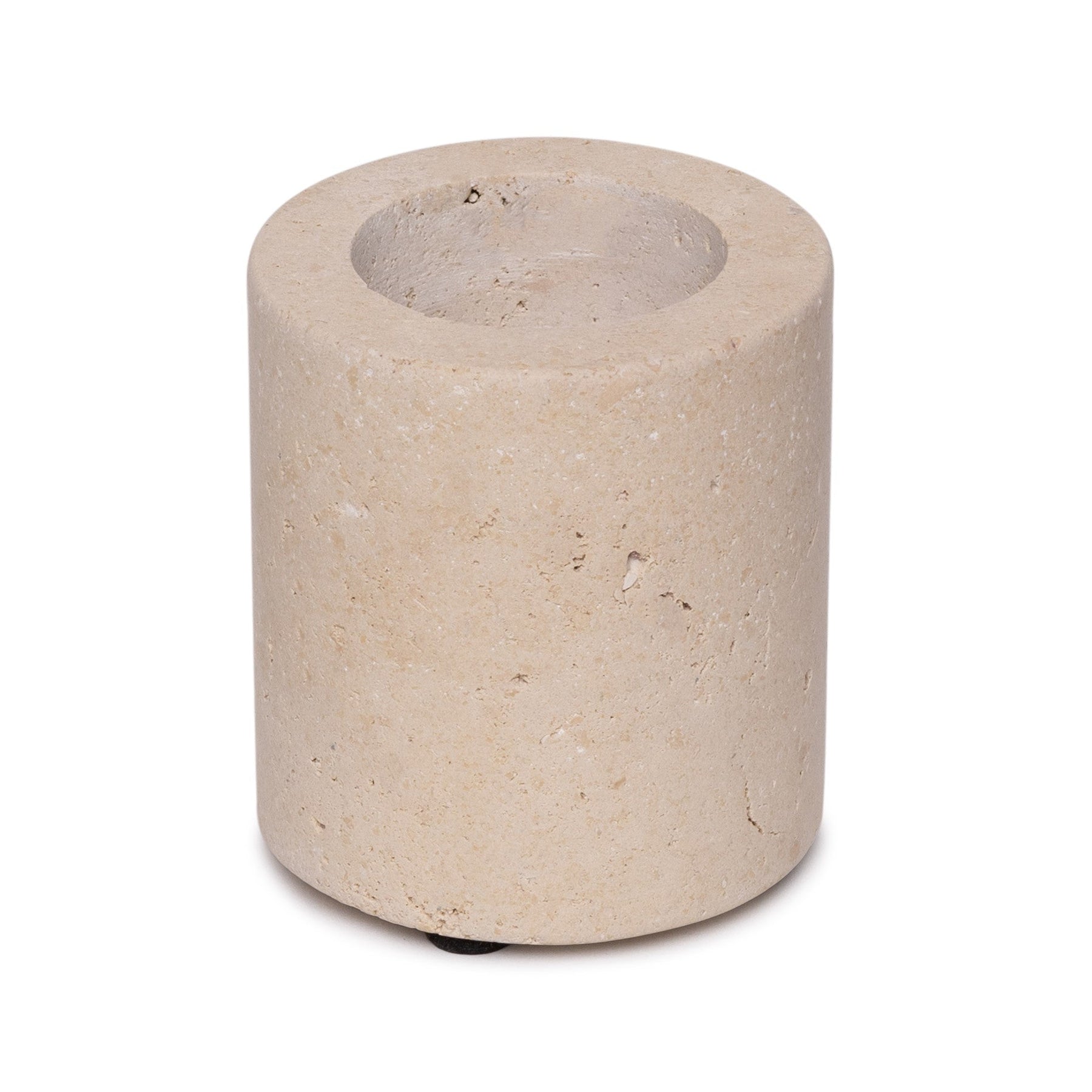 Travertine Candle Holder M Ø6x7cm