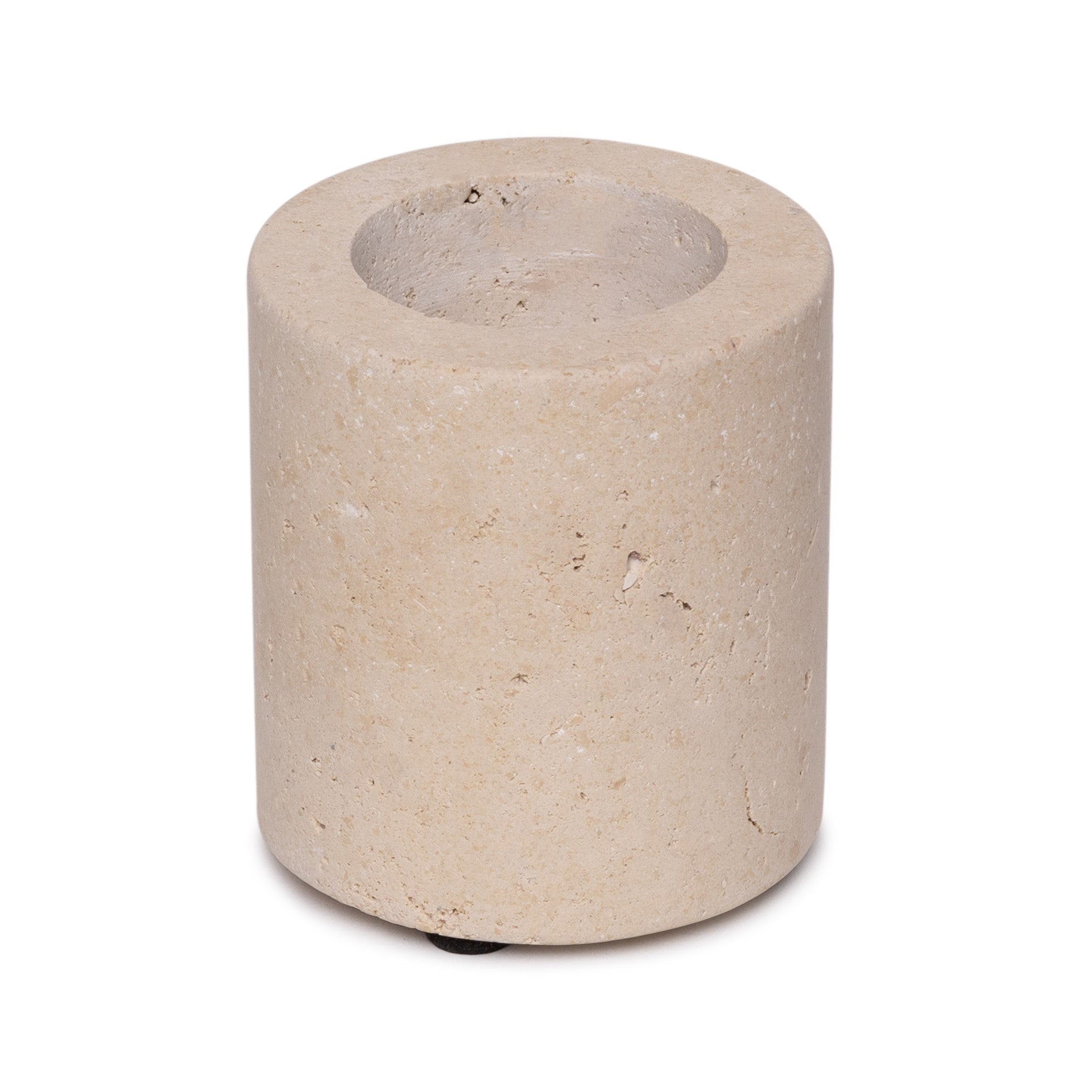 Travertine Candle Holder M Ø6x7cm