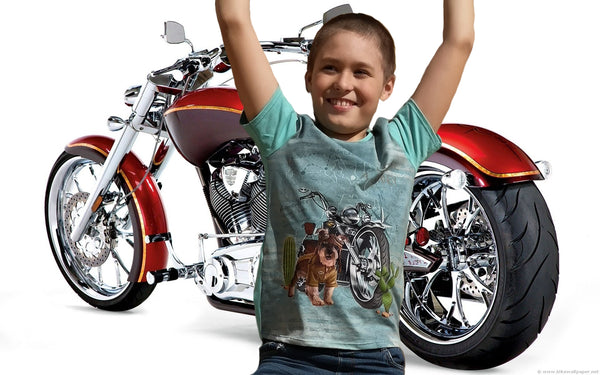 Tričko Harley a pes. bavlnené tričko, chlapčenské tričko