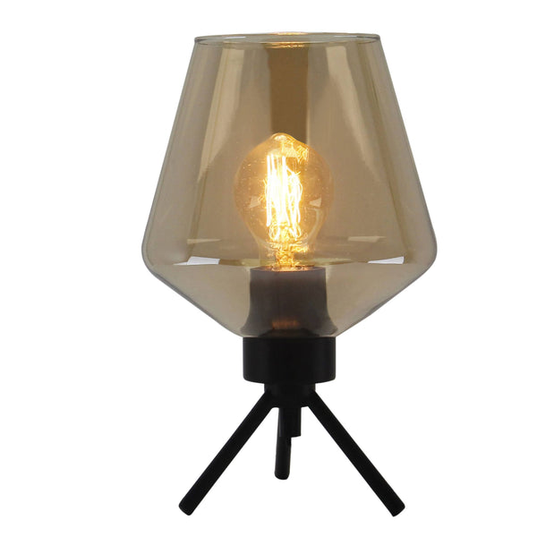 Chericoni Tris tafellamp met glazen kap, Ø17,5 cm, 1 lichts en E27 fitting, een stijlvol en elegant ontwerp.
