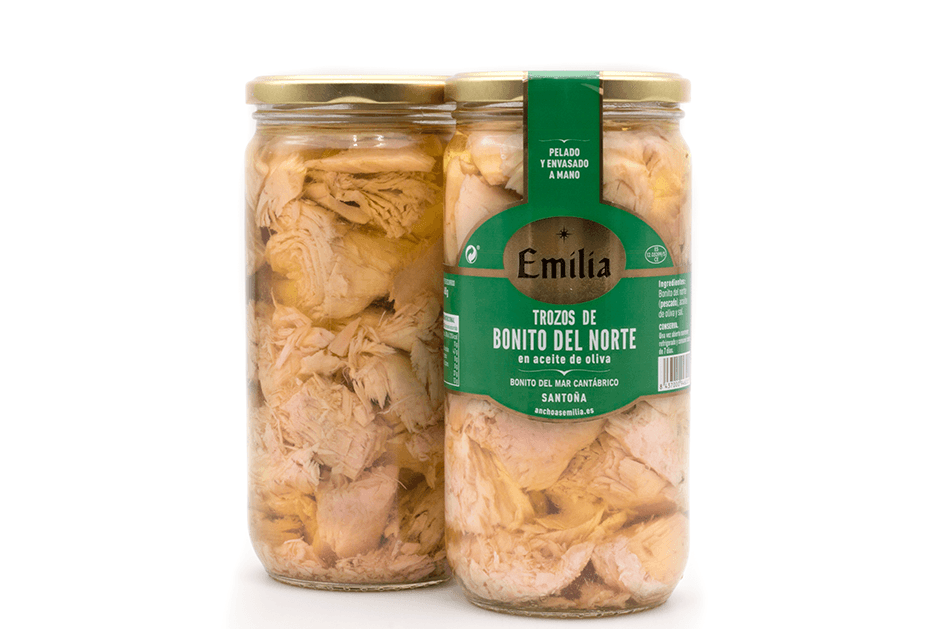 Tuna chunks in olive oil jar 700g.